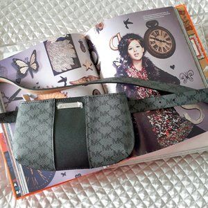 Michael Kors charcoal grey black belt bag L/XL